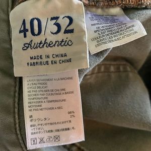Tommy Bahama khaki jeans.